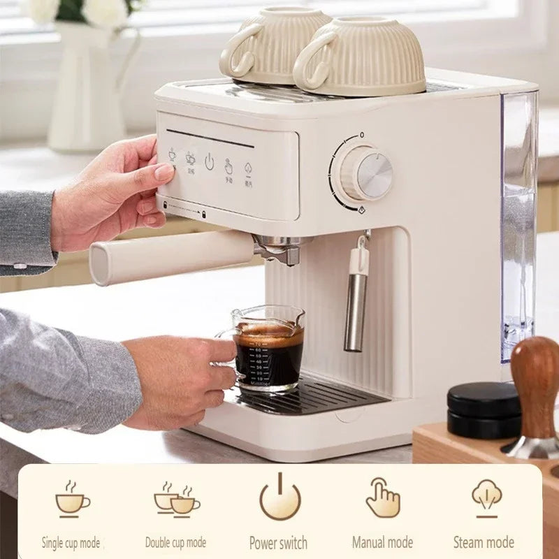 Italienische Espresso-Maschine 2025: 20Bar Semi-Professional - Cappuccino Master Collection