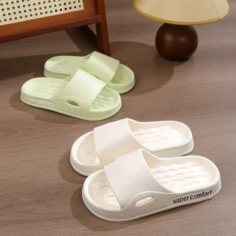 Dick Plattform Hausschuhe für Frauen Heim Weich Sohle Kissen Slides Sandalen Frau Sommer Strand Rutschfest Flip Flops Badezimmer Hausschuhe