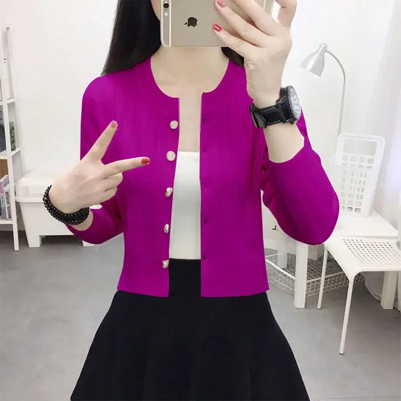 Cardigan CN Fujian Light Short - Mărime Short, Guler Rotund