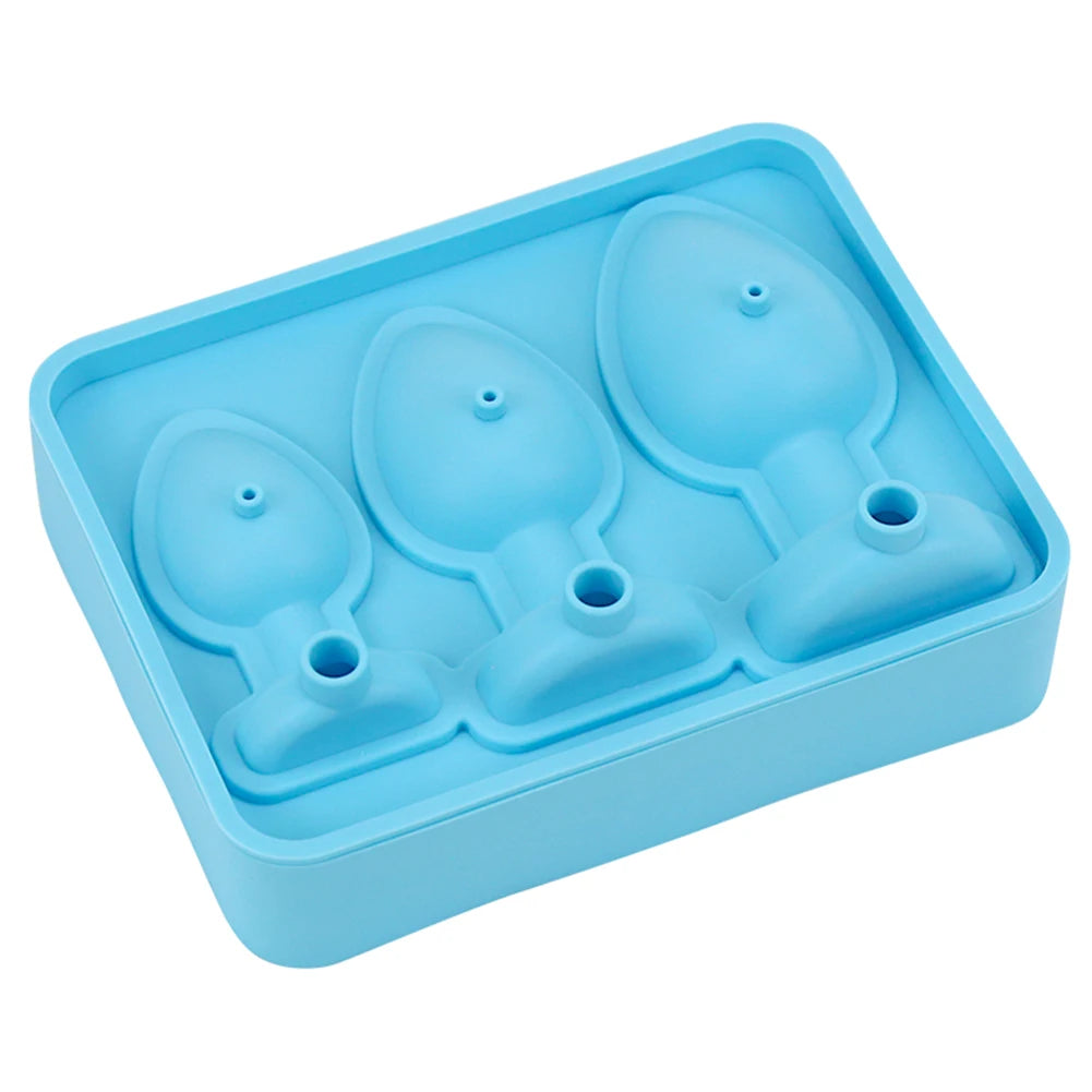 Silicone Prank Butt Plug Shaped Mold Reusable Prank Ice Cube Mold Tray Novelty Ice Cube Trays for Ice Chilling Whiskey Cocktails