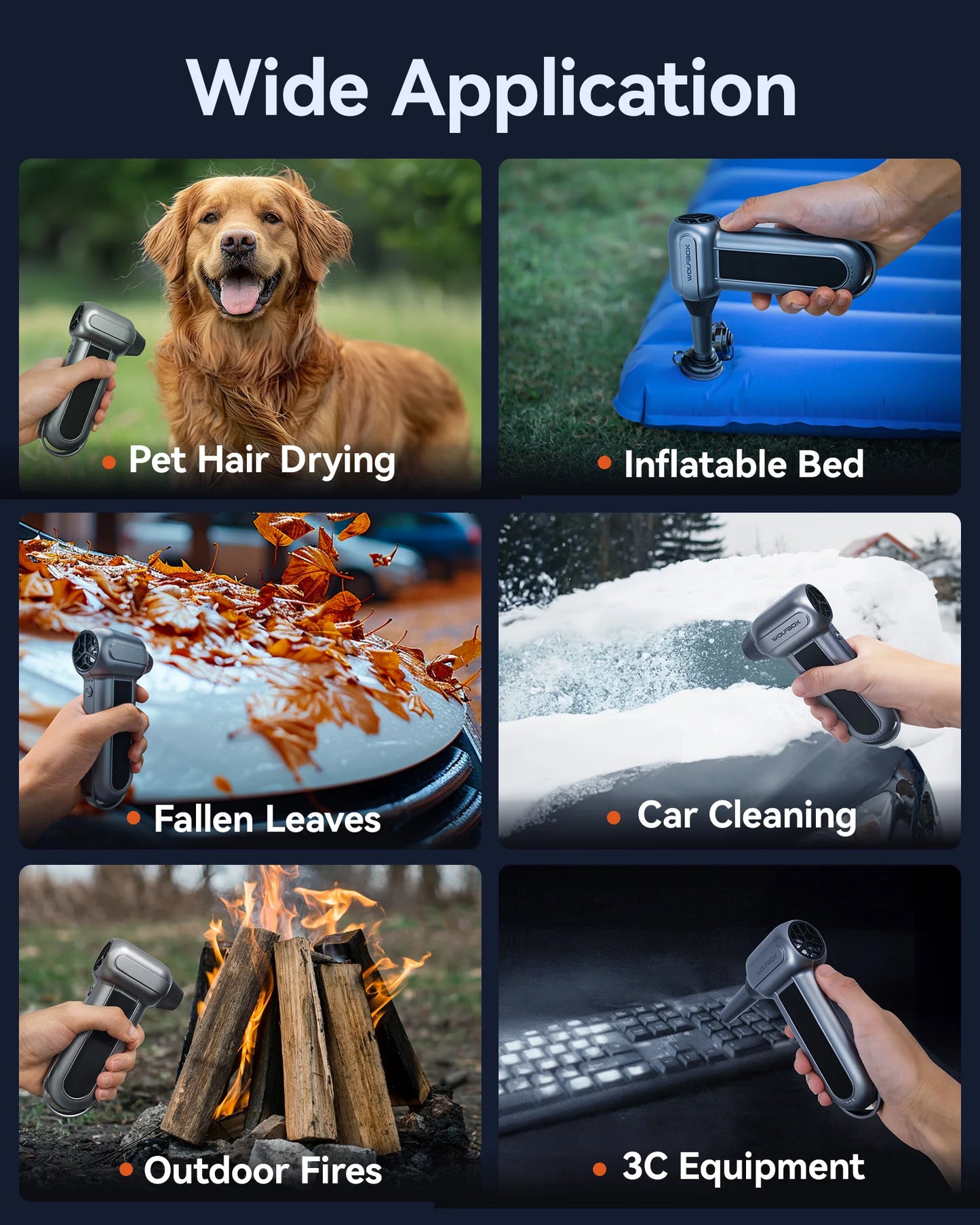 Druckluft-Reiniger 2025: WOLFBOX MF100 Compressed Air Duster 150000RPM Super Power Electric Rechargeable Collection