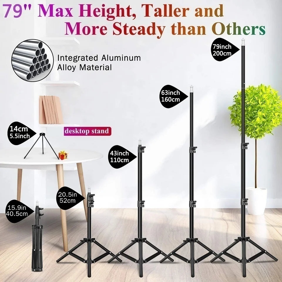 Ringlicht 2025: 12in 30cm Selfie RGB Tripod - Phone Stand Photography LED Makeup Collection