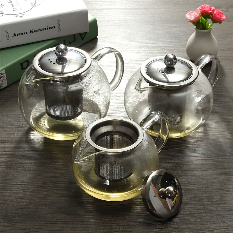 High Quality Heat Resistant Glass Tea Pot Pu Erh Teapot for Tea Set Infuser Teapot With Strainer Gaiwan Kettle Pots Teapots Puer