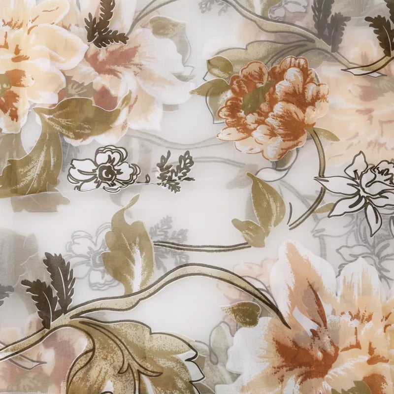 Zhejiang Tüllvorhang Blumen - 100 Prozent Polyester 1 Panel