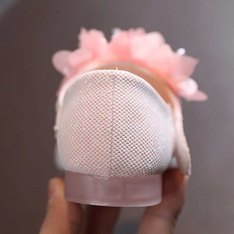 Sommer Baby Mädchen Prinzessin Schuhe - Weiche Sohle Sneaker mit Schleife und Blumen - Casual Kleinkind Schuhe