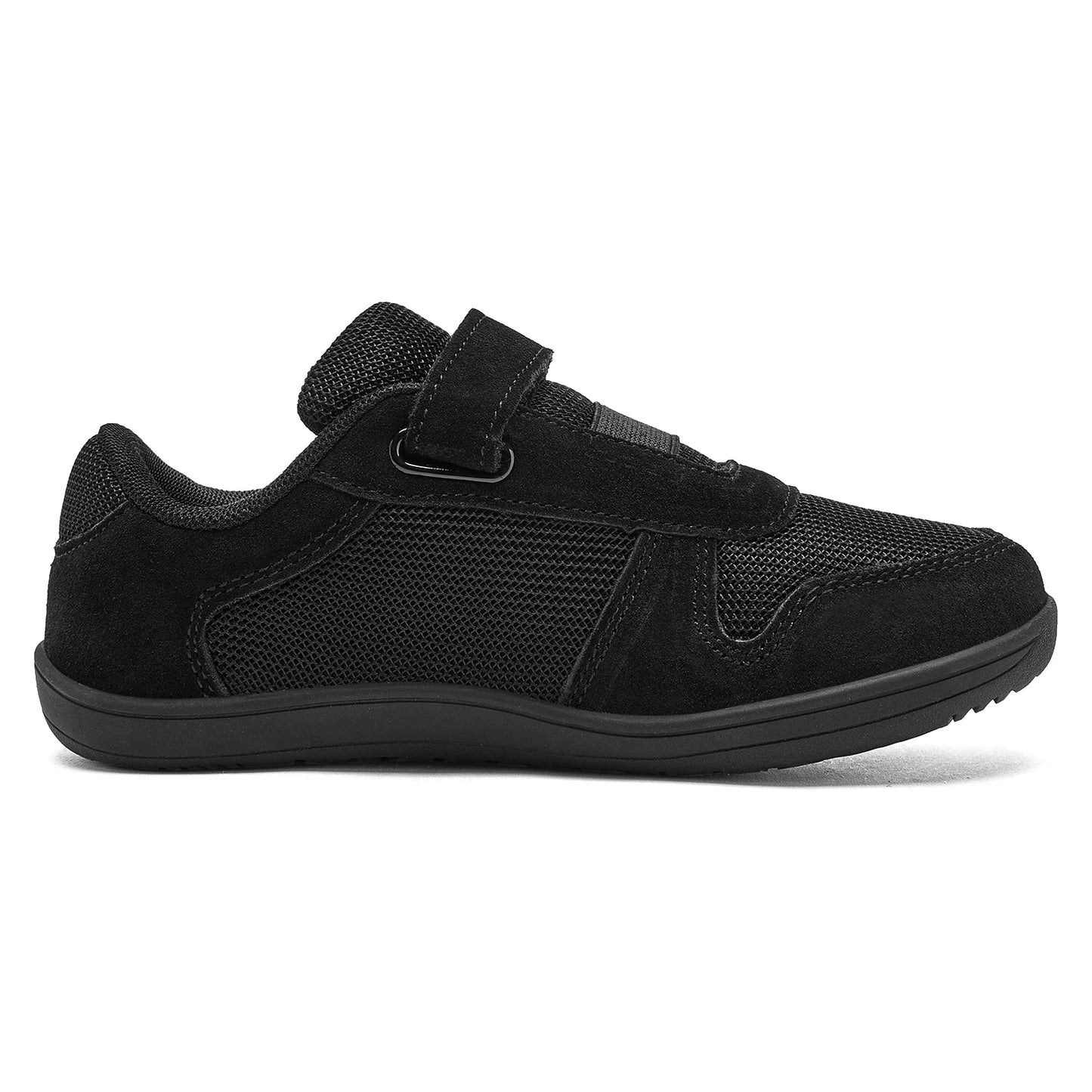 HOBIBEAR Kinder Weite Zehen Barfuß Schuhe - Klein/Groß/Kind Klettverschluss Minimalistische Sneaker - Kunstleder Mesh Leichtgewicht Schuhe