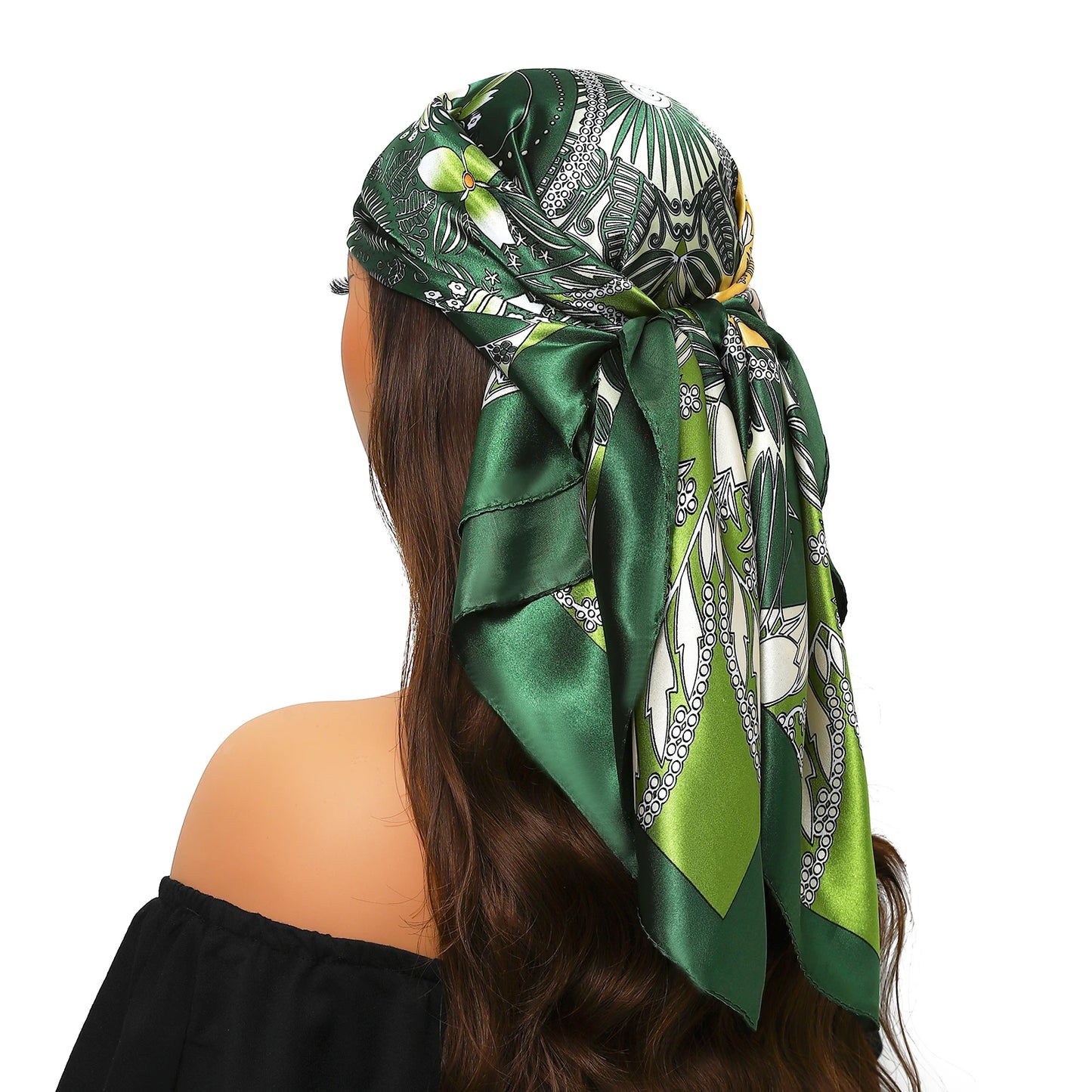Kopf Foulard Seidenglanz - 90x90 cm Polyester weich