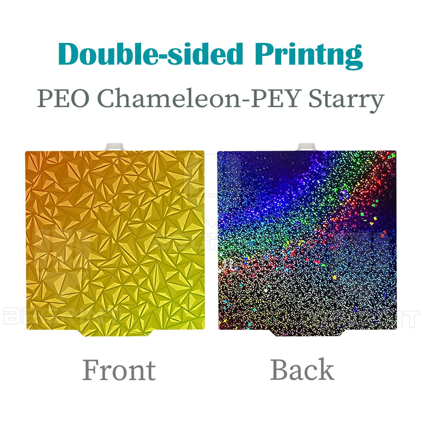 BEGRINTU Q2 Wärmebett - 280x280mm beidseitig PEI Federstahl