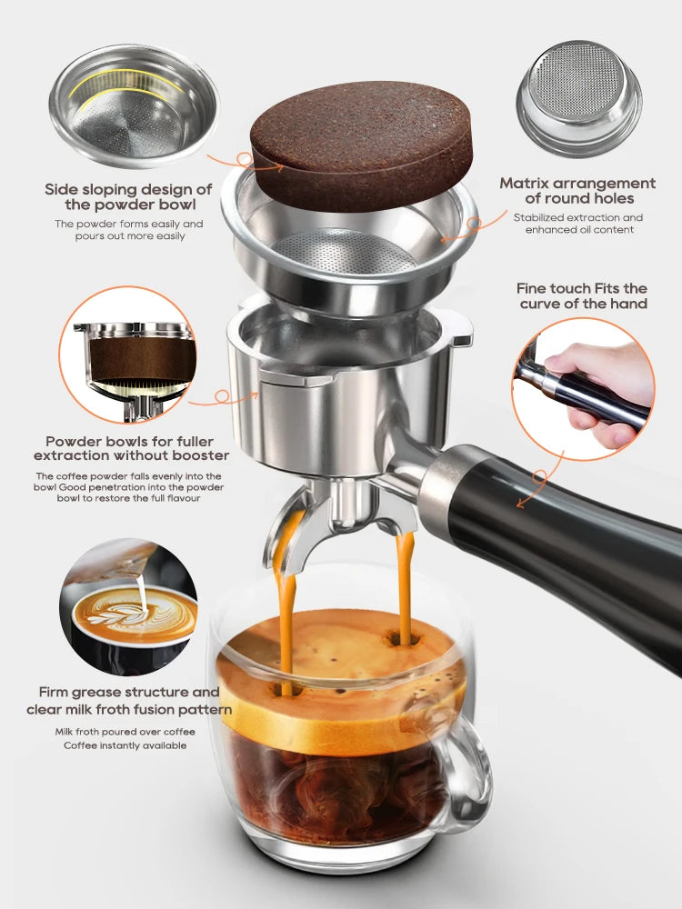 Espresso-Maschine 2025: HiBREW 20Bar Semi-Automatic H10A Temperatur-Einstellbar 58mm Portafilter Professional Barista Collection