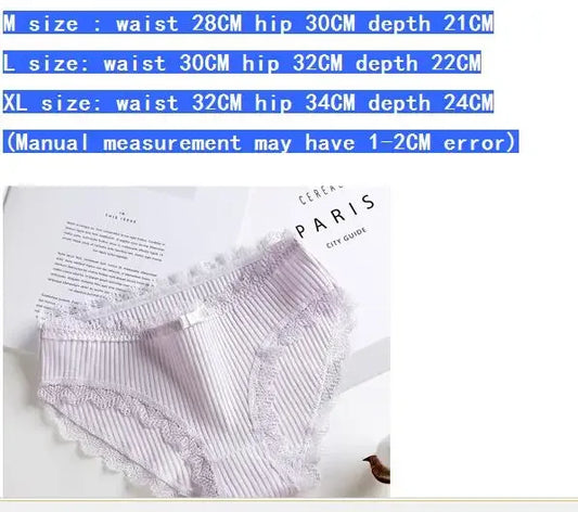 Damen Lingerie Unterwäsche mit Schleife Baumwolle Niedrig Bund Einfaches Design Komfortabel - Golden Bridge Store