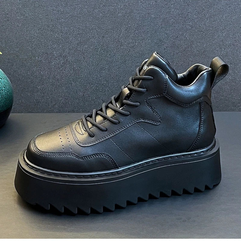 Nova Runner High Top Leder Komfort- Plateau 3cm Größe 42-46