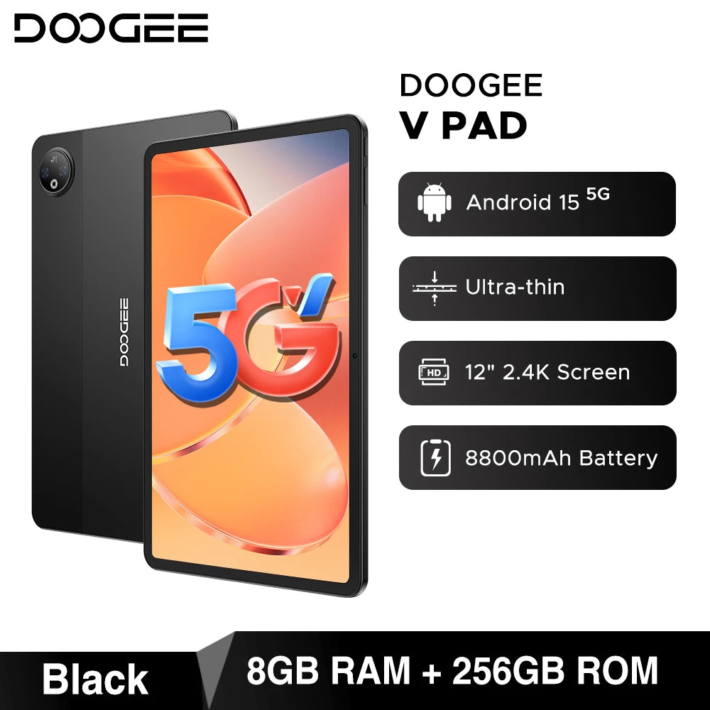 DOOGEE V Pad 2-in-1 Tablet - 256GB ROM 8800mAh Akku 12Zoll Display