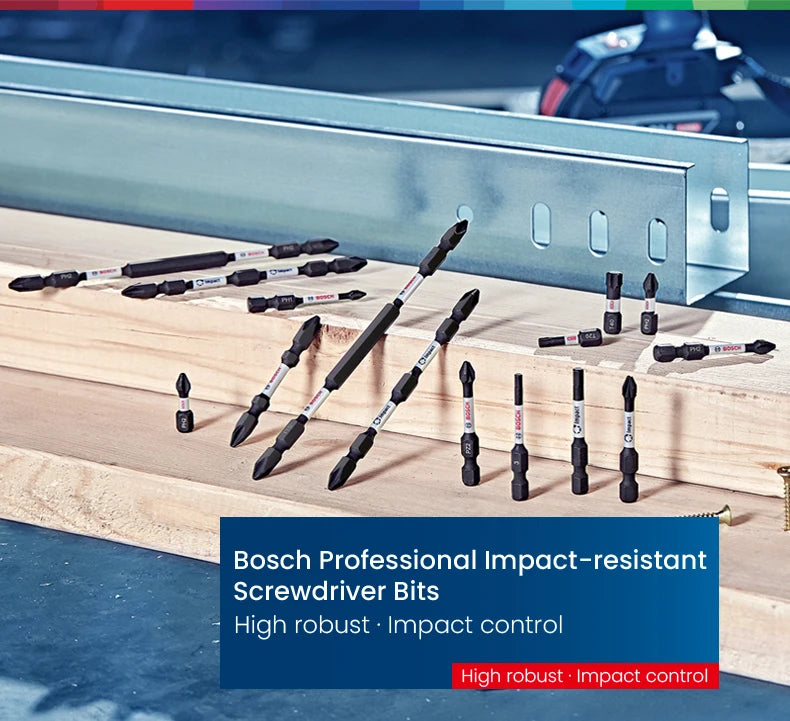 Bosch Resistant Impact Bits for Screwdriver Drill Accessories S2 Steel Metal Drills Bit Set for Bosch GDR/GDX Series Power Tools