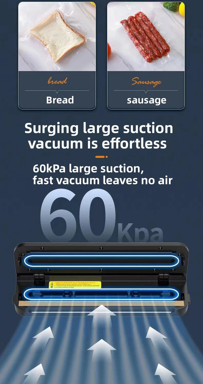 Einfache Bedienung Vakuum Versiegelungsmaschine Mit Beutel Aufbewahrung Luft Versiegelung Maschine Lebensmittel Versiegelung Lebensmittel Konservierung System Mit Vakuum Beuteln