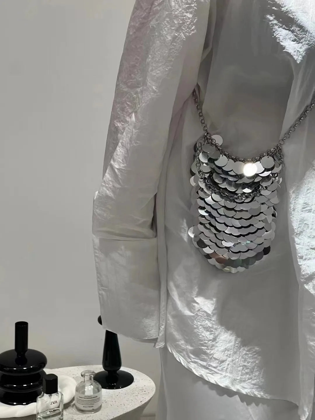 Fashion Sequins Crossbody Bag for Women Designer Metallic Women Handbags Shinny Party Shoulder Bags Luxury Evening Clucth Purses