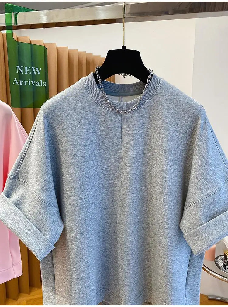 Women T-shirt 2025 Summer New Solid Color Short-sleeved T-shirt Female Loose Casual Round Neck  T Shirt