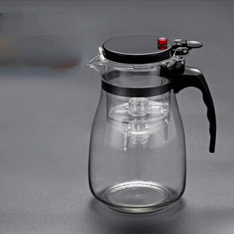 Tea Pots Heat Resistant Glass Tea Pot Tea Infuser Chinese Kung Fu Tea Set Kettle Coffee Glass Maker Convenient Office Tea Sets