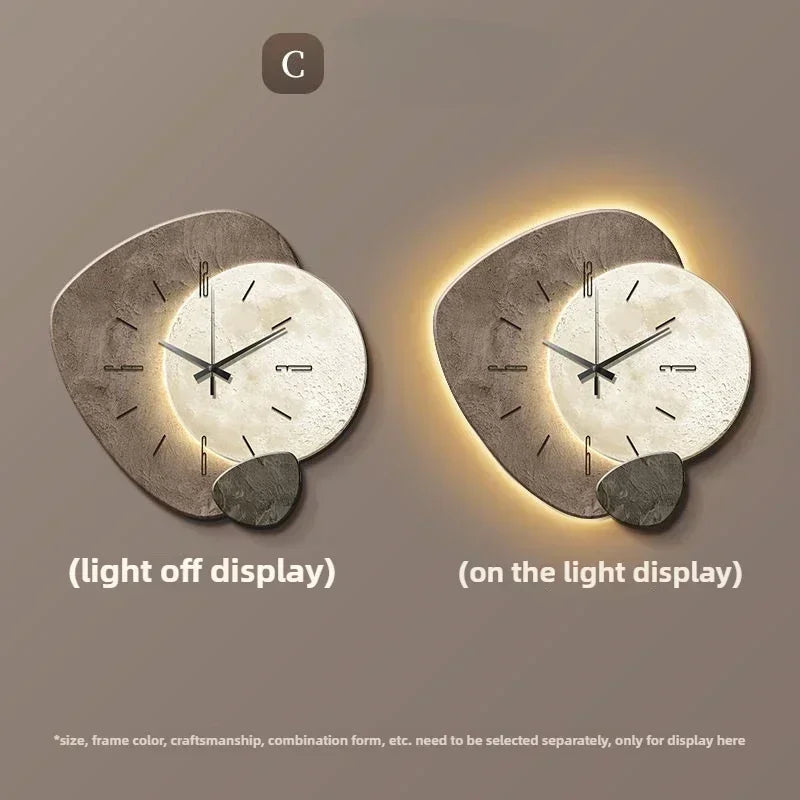 Modern Clock with Light Design Clock Minimalism Wall Clocks Stylish Large Living RoomMechanism Silent Decoration for Bedroom