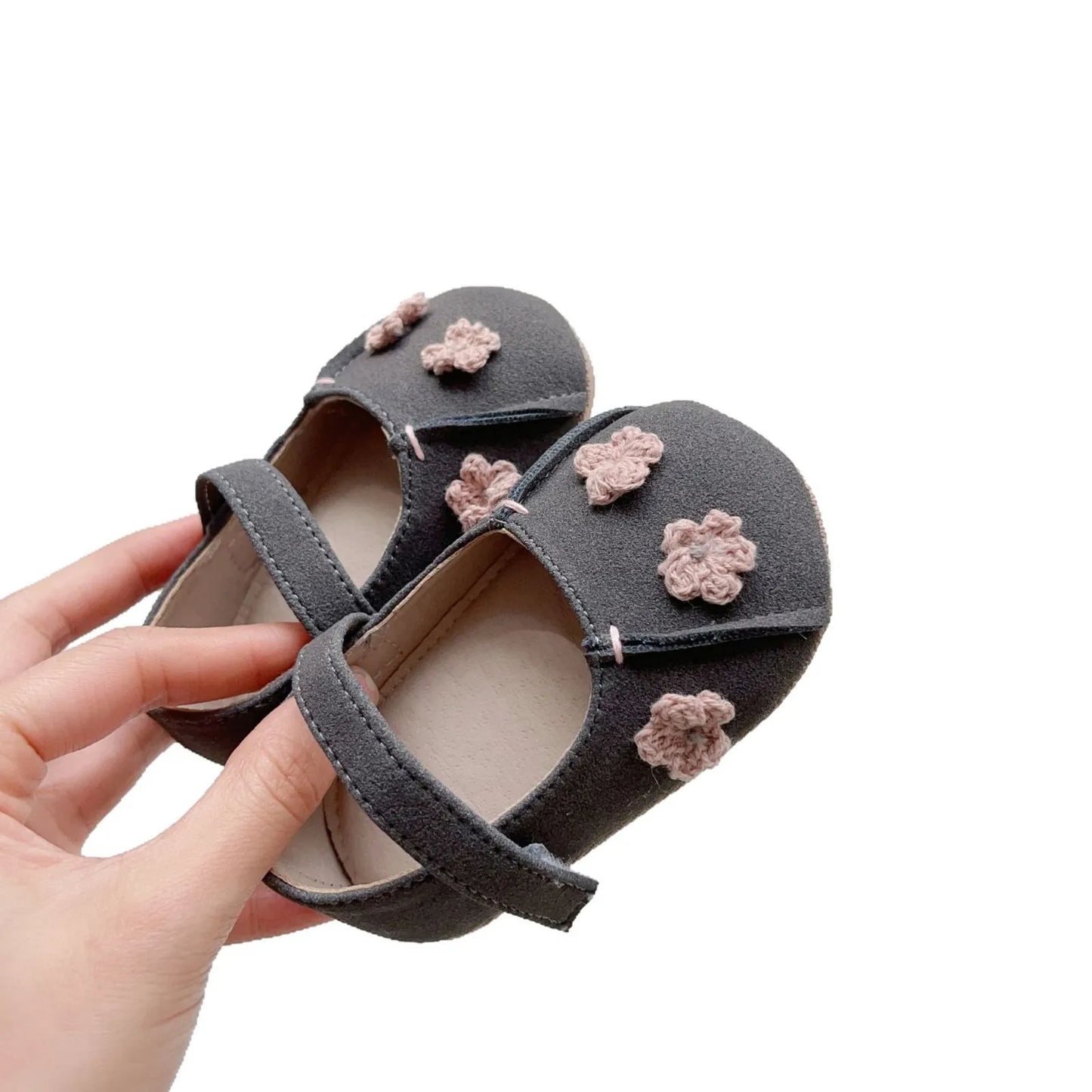 Mädchen Schuhe 2025 - Frühling Baby Prinzessin Koreanische Edition Blumen - Elastik Band Weiche Sohle Sneakers 1-3J