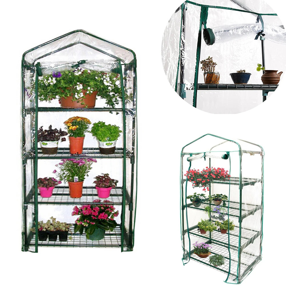 Four Floors Green Household Plant Greenhouse Mini Garden Warm Room PVC Garden Warm Room 155x69x49CM Greenhouses Dropshipping