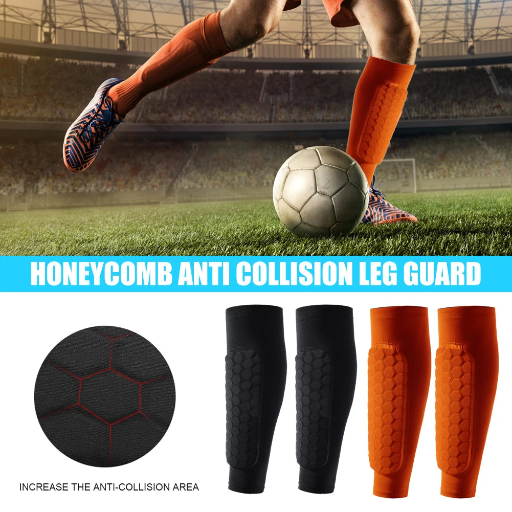 Schienbeinschoner 2025: HUAN-Qzta 1pcs Soccer Football Shin Guard Pads - Honeycomb Running Leg Calf Protective Gear Shield Sleeves Outdoor Sports Support Guard Collection