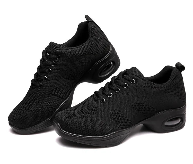 Sneakers Dance Shoes For Women Flying Woven Mesh Comfortable Modern Jazz Dancing Shoes Girls Ladies Outdoor Sports Shoes