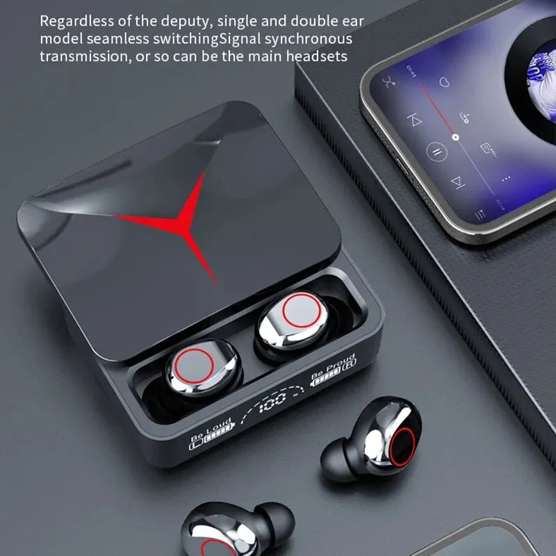 Gaming Kopfhörer 2025 - Original TWS M90 Bluetooth 5.3 Sport Earbuds