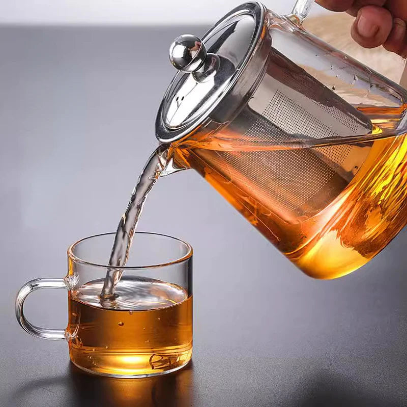 JUNBOPRO Teekanne Hitzebeständig - 850ml Borosilikat Glas