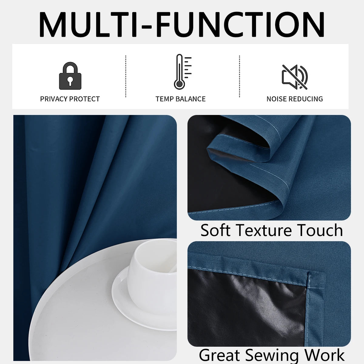 ZhejiangChoice Vorhang Einfarbig - Blackout 140x260