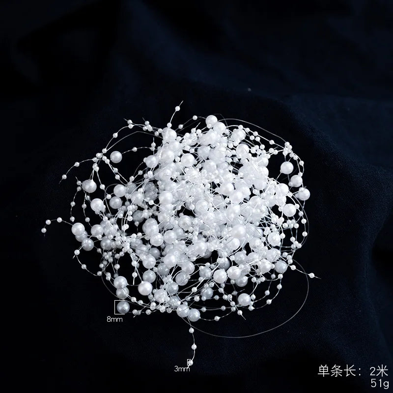 Weihnachtsdekoration 2 Meter Kristallperlenkette Anhänger DIY Materialpaket Weihnachtsbaumdekoration