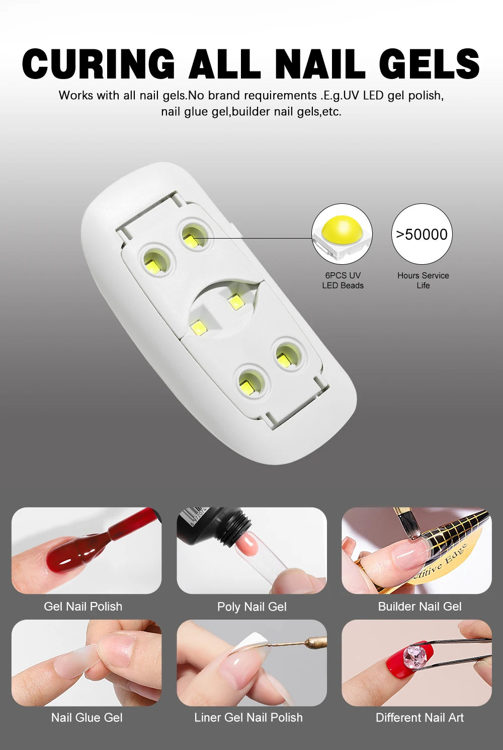 Commodity 168W UV Lampe Wiederaufladbar - 48 LEDs Kabellos