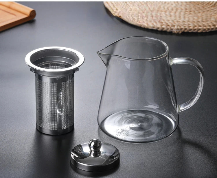 JUNBOPRO Teekanne Hitzebeständig - 850ml Borosilikat Glas