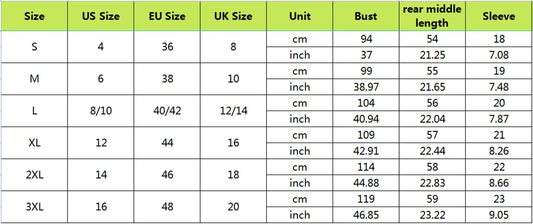 INPETAL T-Shirt V-Ausschnitt Bestickt - Polyester S-3XL