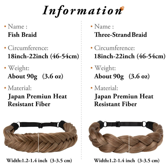 1 buc femei împletite manual elastice bandă de păr sintetice reglabile Premium extensii de păr accesorii de păr pentru împletituri de păr