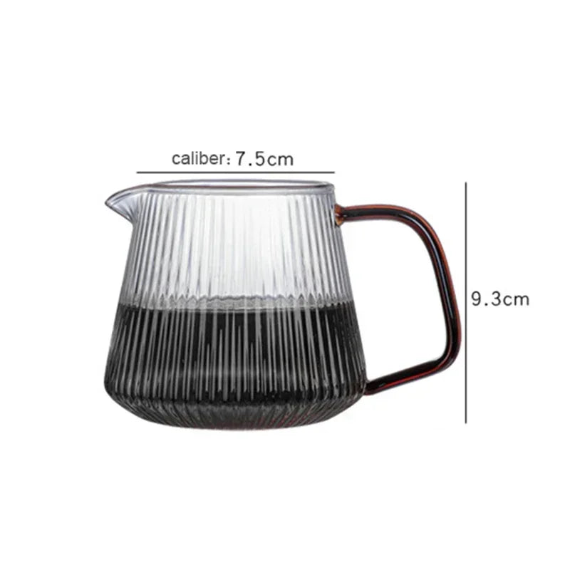 Stylish High Borosilicate Glass Coffee Pot with V-Shaped Spout - Ideal for Pour-Over Brewing and Home Coffee Rituals