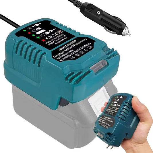 Auto-Ladegerät 2025: ZWINCKKY Portable Vehicle Charger Makita 18V Li-ion Battery - Replacement Compact DC 12V/24V Car Charger LED Indicator Collection