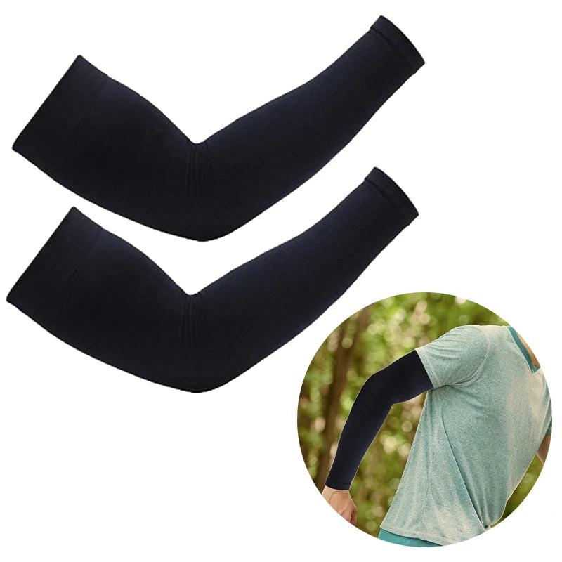 Kompressionsärmel 2025: 1Pairs Sports Arm Compression Sleeve Basketball Cycling - Summer Running UV Protection Volleyball Sunscreen Bands Collection