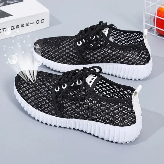 Women Running Sneakers Ladies Gym Shoes Outdoor Anti-skid Sport Footwear Soft Bottom Walking Shoes Mesh Hollow Out Shoes