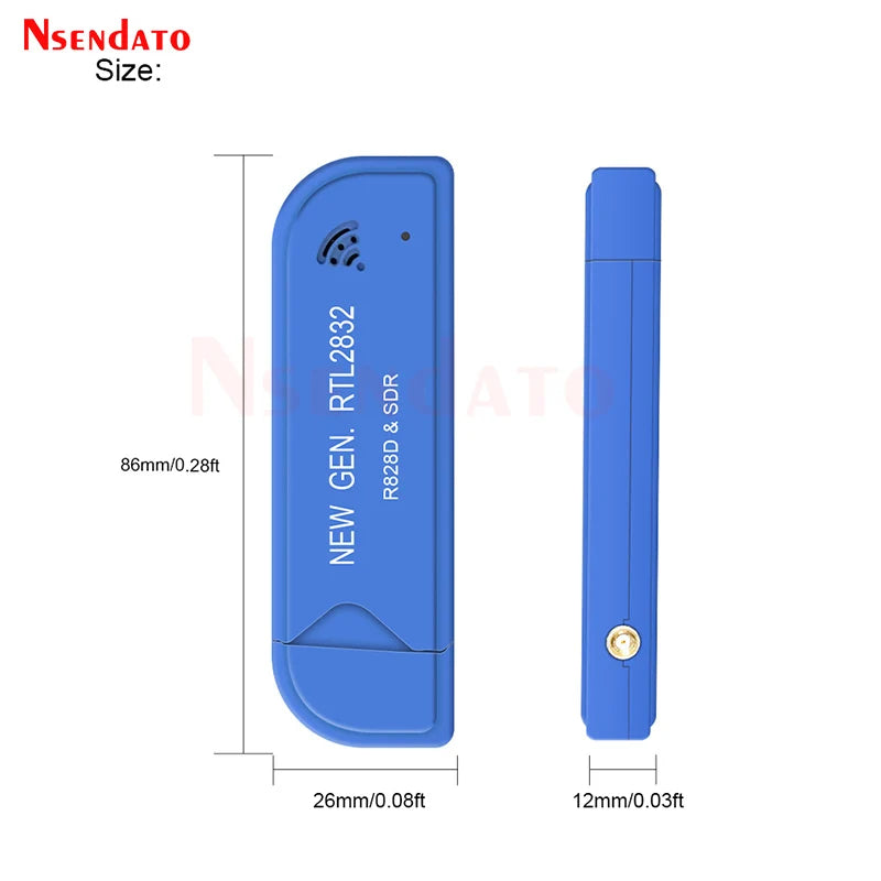 Digital USB 2.0 TV Stick Tuner RTL2832U R828D SDR RTL A300U 25MHz-1760MHz FM TV Receiver Frequency Tuner Dongle with Antenna
