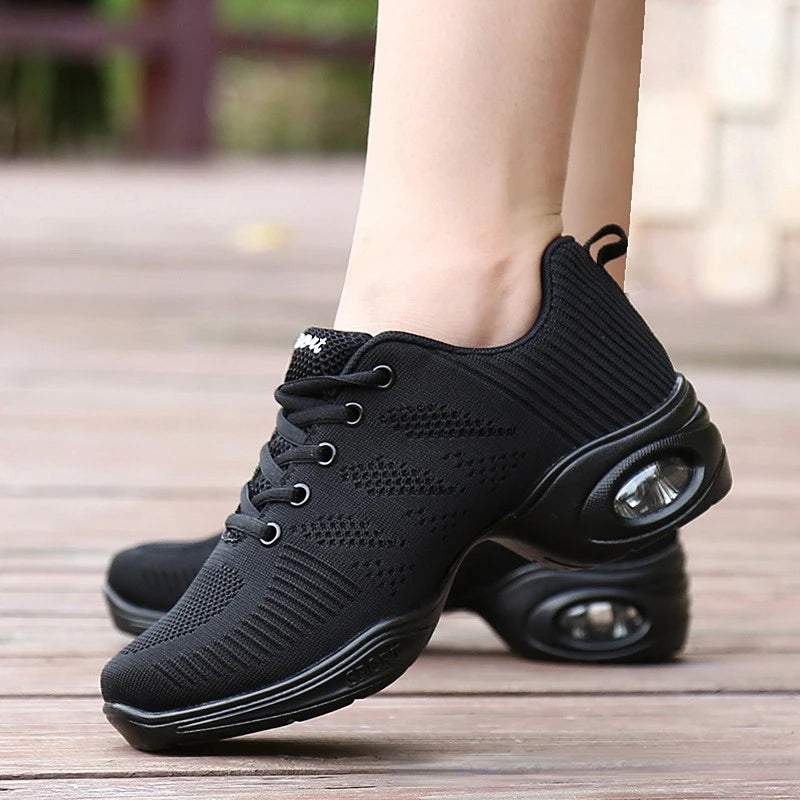 Women's Dance Shoes Woman Jazz Dancing High-quality Weaving Mesh Sneakers Lady Modern Female Sports