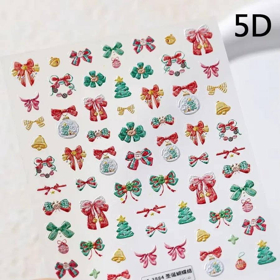 RhstoeChoice 5D Nagelsticker Goldrand - Herz Mond Stern