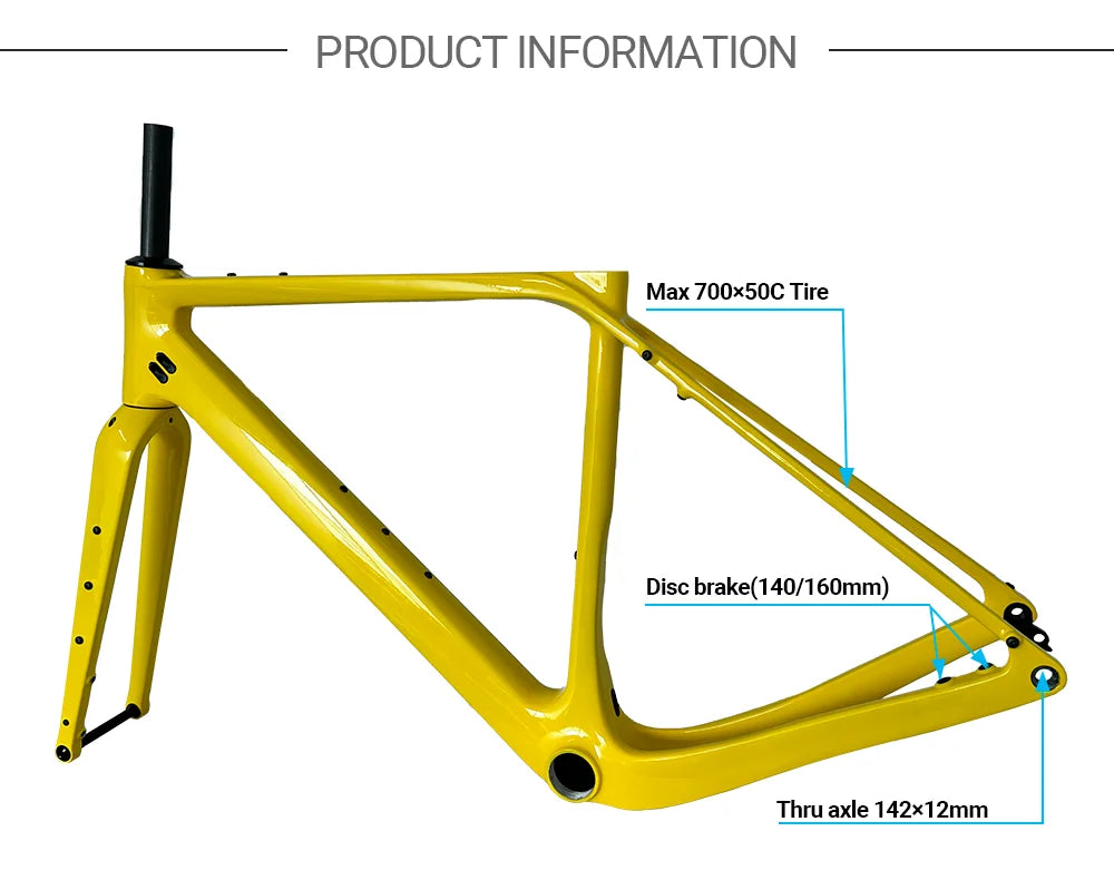 FARAOLLC GT30 Carbon Gravel Rahmen - T47 700Cx50C Disc