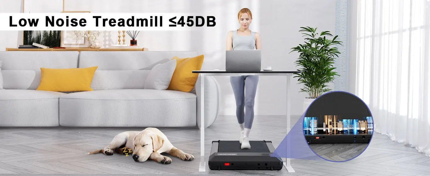 Superun Walking Pad Laufband 2.2HP - 2-in-1 Portabel Under-Desk Heimtrainer für Büro & Zuhause