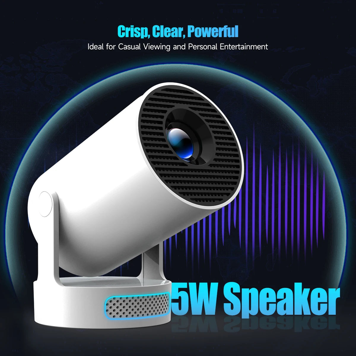 Magcubic Projector Android 11 4K 1280*720P HY300 Pro + Dual Wifi 260ANSI 180°flexible BT5.0 Cinema Outdoor Portable Projector