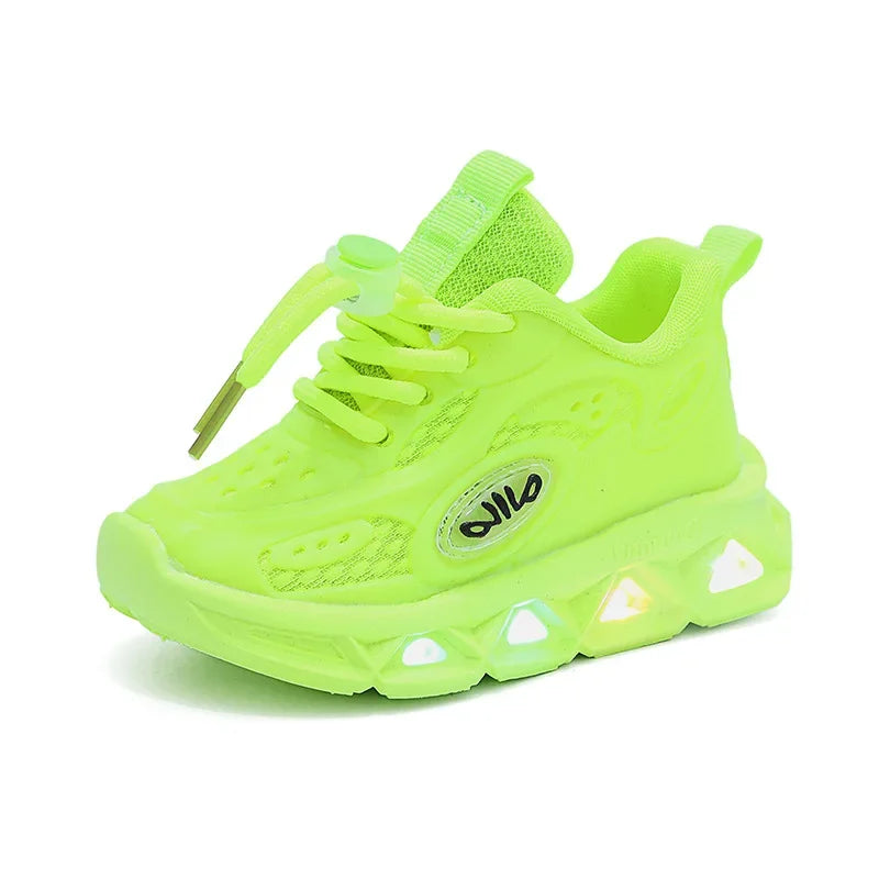 Baby Schuhe 2025 - Frühling Herbst Leuchtende Sneaker - Jungen Mädchen LED Schuhe Weiche Sohle 7-13J