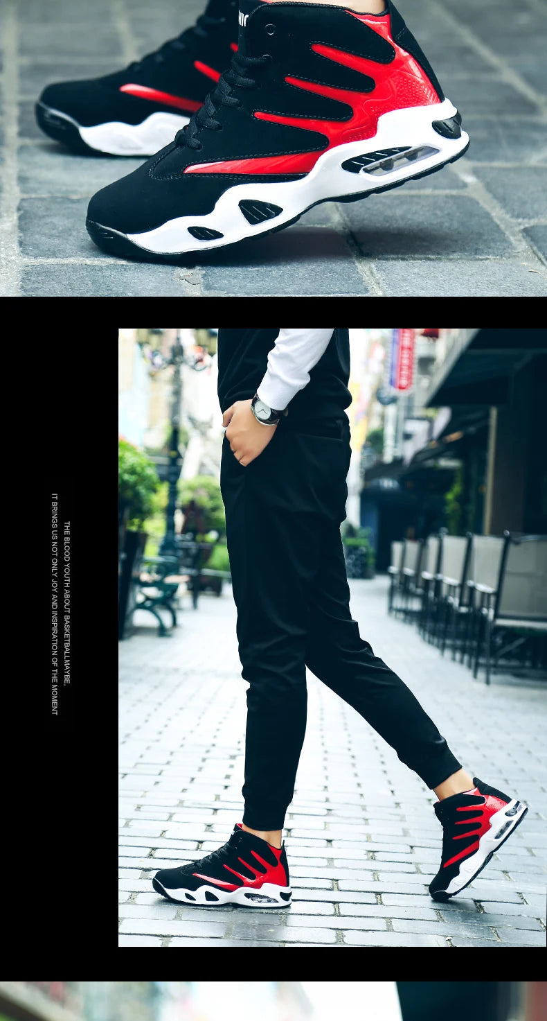 Men Sneakers Women Brand High Top Male Basketball Shoes Unisex Breathable PU Leather Sports Shoes Couple Trainers Zapatos Hombre