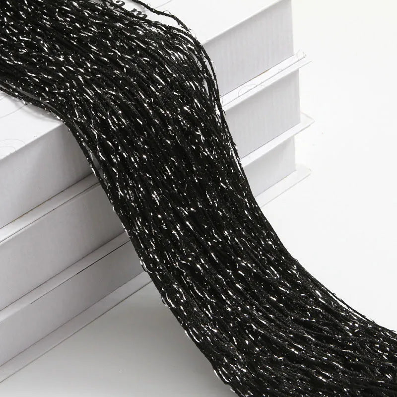 HomeStyle Glitzer-Türschnur - 100x200 cm silber Vorhang