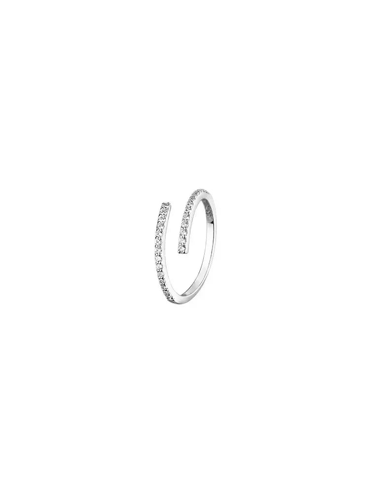 REETIC Ring Verstellbar Zirkon - 925 Sterling 2 g Offen