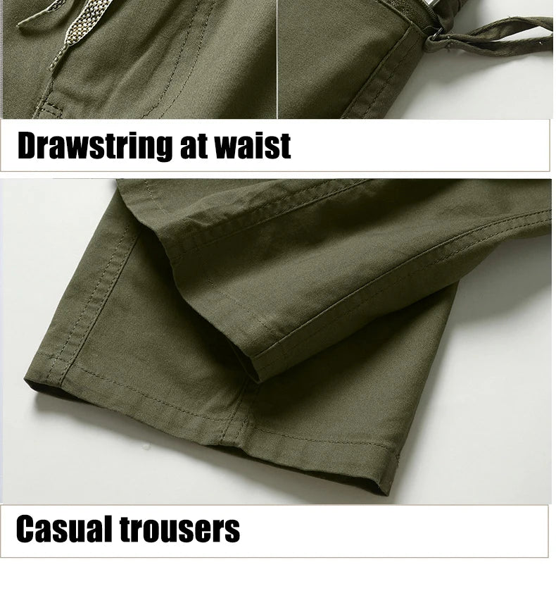 IPPOLICH Loose Fit Trousers Youth Workwear Pants New Cargo Pants Men's Loose Straight Oversize Clothing Men Casual Street Pants