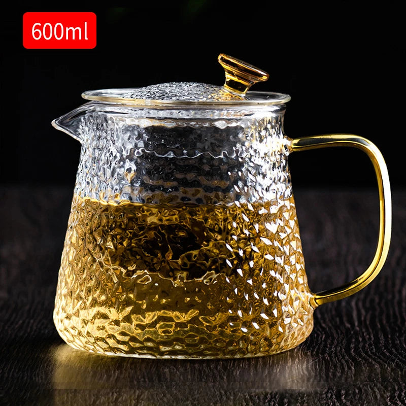 GIANXI High Quality Heat Resistant Glass Tea Pot Chinese Kung Fu Tea Set Puer Kettle Coffee Glass Pot Convenient Office TeaPot